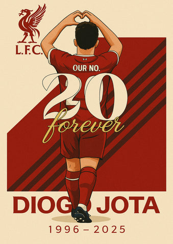 Diogo Jota Tribute Poster - Liverpool Inspired Print