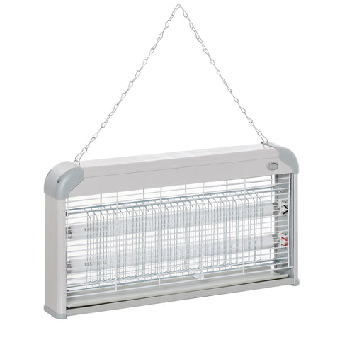 Outsunny Wall Hanging Bug Zapper, 30W Electric Fly Zapper Mosquito Killer, 60㎡ Coverage Insect Killer, Indoor Outdoor Use, Grey