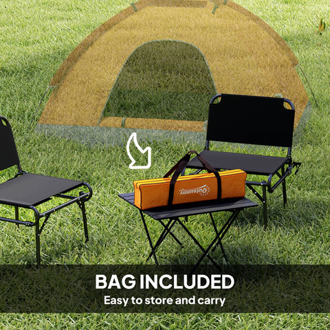 Outsunny 2 Person Camping Tent, Dome Tent with Zipped Doors, Storage Pocket, Portable Handy Bag, Orange