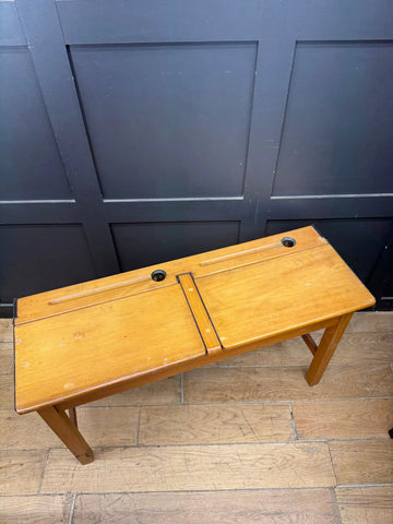 Vintage Double School Desk with Lift-Up Storage | Old Children’s Desk