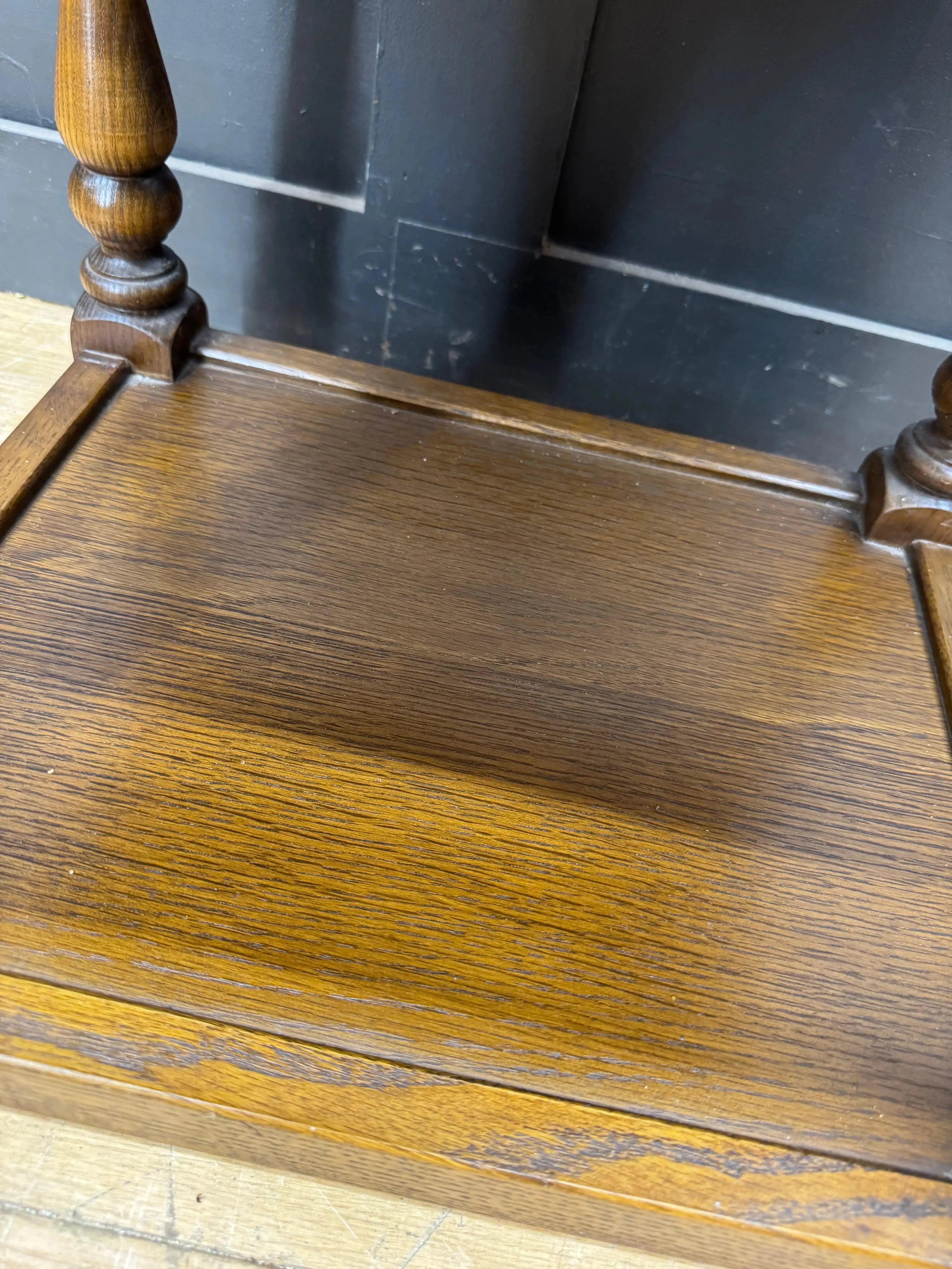 Old Charm Solid Oak Bedside Cabinet | Vintage One Drawer Lamp Side Table