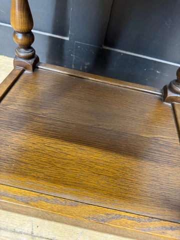 Old Charm Solid Oak Bedside Cabinet | Vintage One Drawer Lamp Side Table