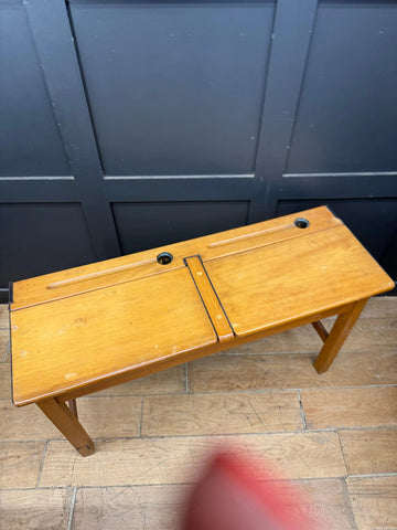 Vintage Double School Desk with Lift-Up Storage | Old Children’s Desk