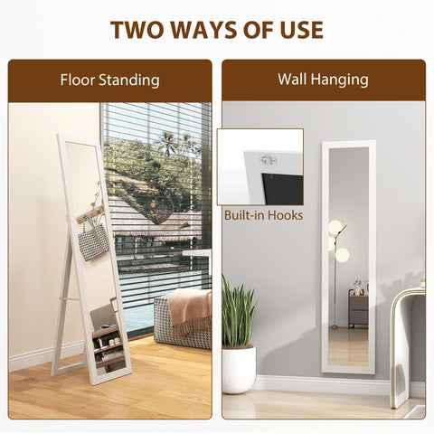 HOMCOM 37 x 157 cm Full Length Mirror - White