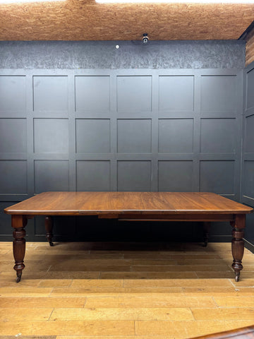 Victorian Solid Walnut Extending Dining Kitchen Table Seats 8 to 10 Antique