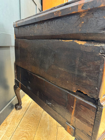Antique Oak Sideboard / 18th Century Oak Cupboard on Stand / TV Stand