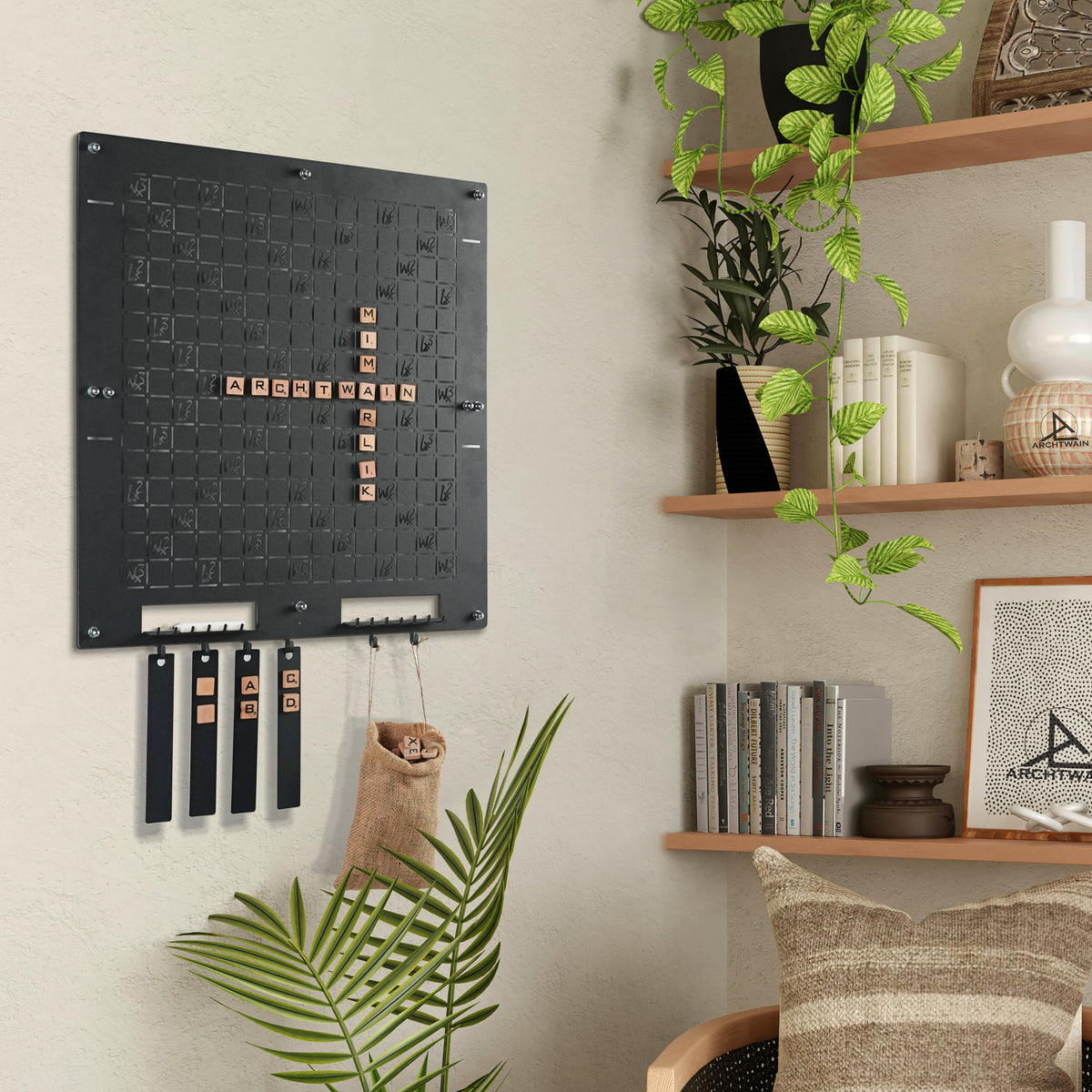 Dark Scrabble Wall Game