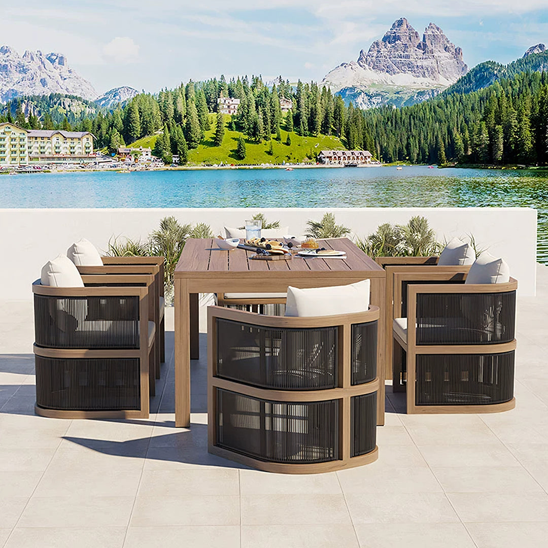 Eliza Rttan Outdoor Dining Table, Outdoor Furniture