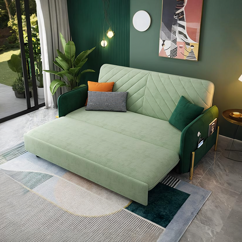 Erika Two Seater Sofa Bed, Green