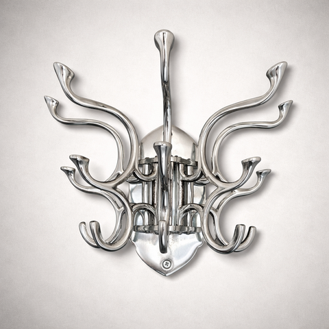 Metal Swivel Coat Rack - Polished Chrome Finish