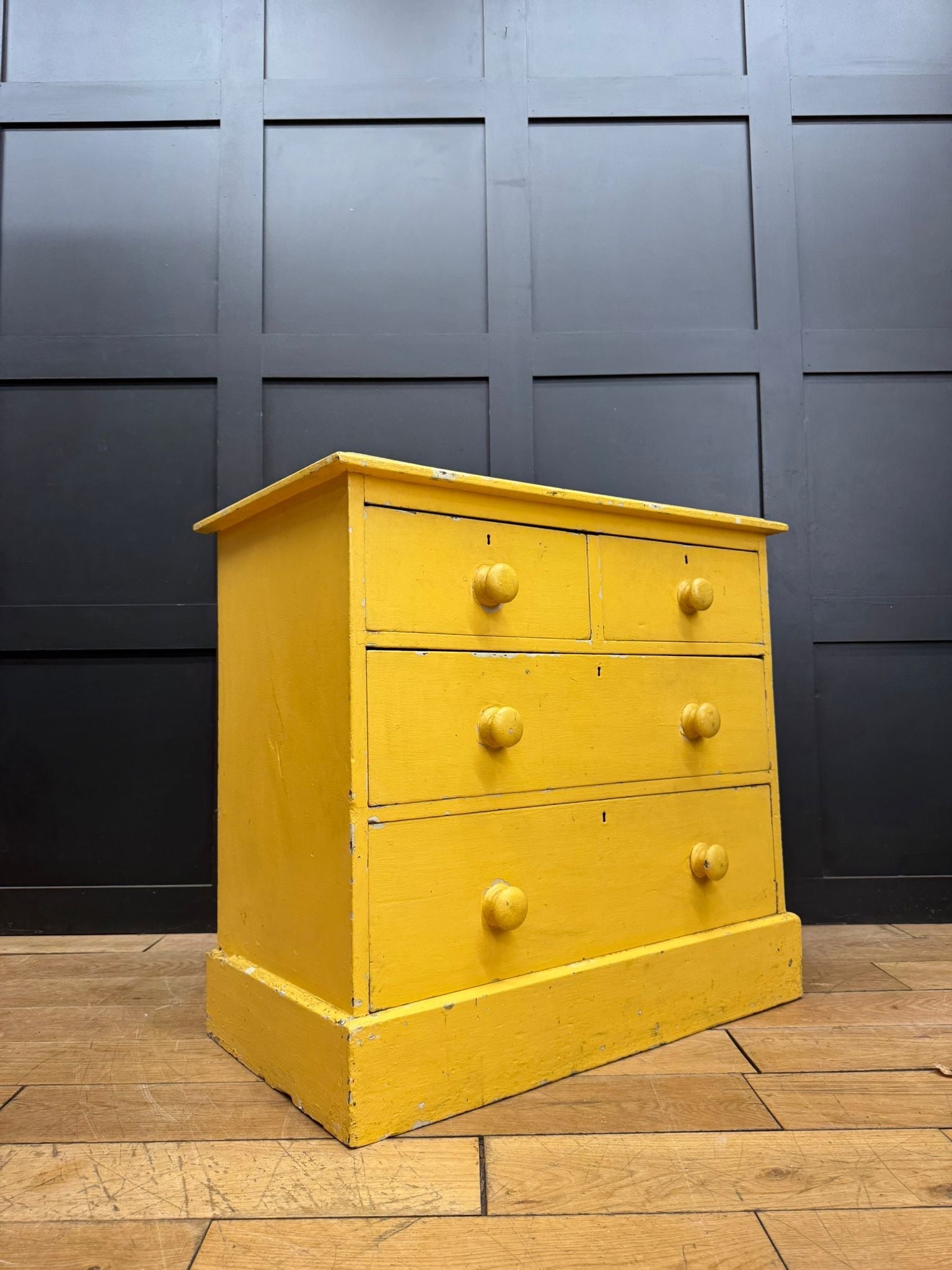Antique Yellow Pine Chest of Drawers  – Farmhouse Bedroom Storage -Sink Stand
