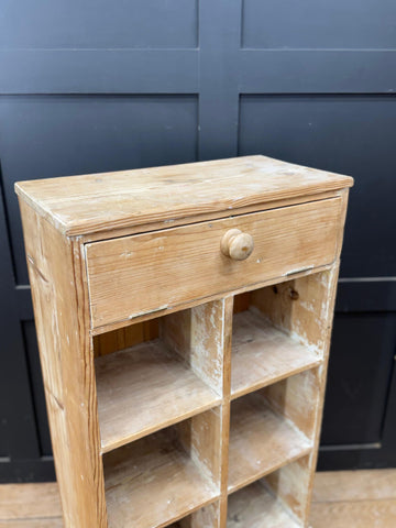 Rustic Pine Shoe Cupboard Pigeon Hole Cabinet Hall Storage Unit Drawer