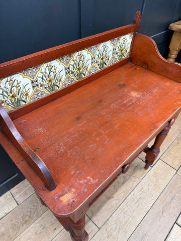 Antique Pine Washstand  Side Table / Dressing Table /Sideboard Desk