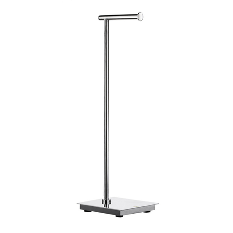 Smedbo Outline Lite Polished Steel Freestanding Toilet Roll Holder with Square Base FK602