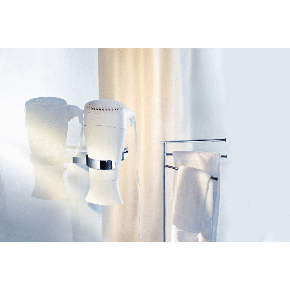 Smedbo Outline Lite Polished Steel Towel Stand FK604