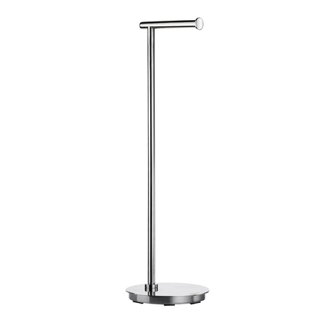 Smedbo Outline Lite Polished Steel Freestanding Toilet Roll Holder with Circular Base FK606