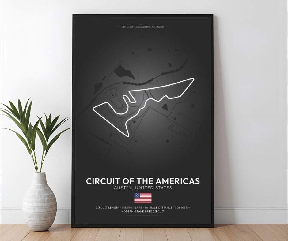 Circuit Of The Americas Poster - Formula 1 Inspired Print