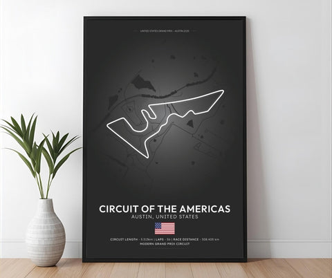 Circuit Of The Americas Poster - Formula 1 Inspired Print