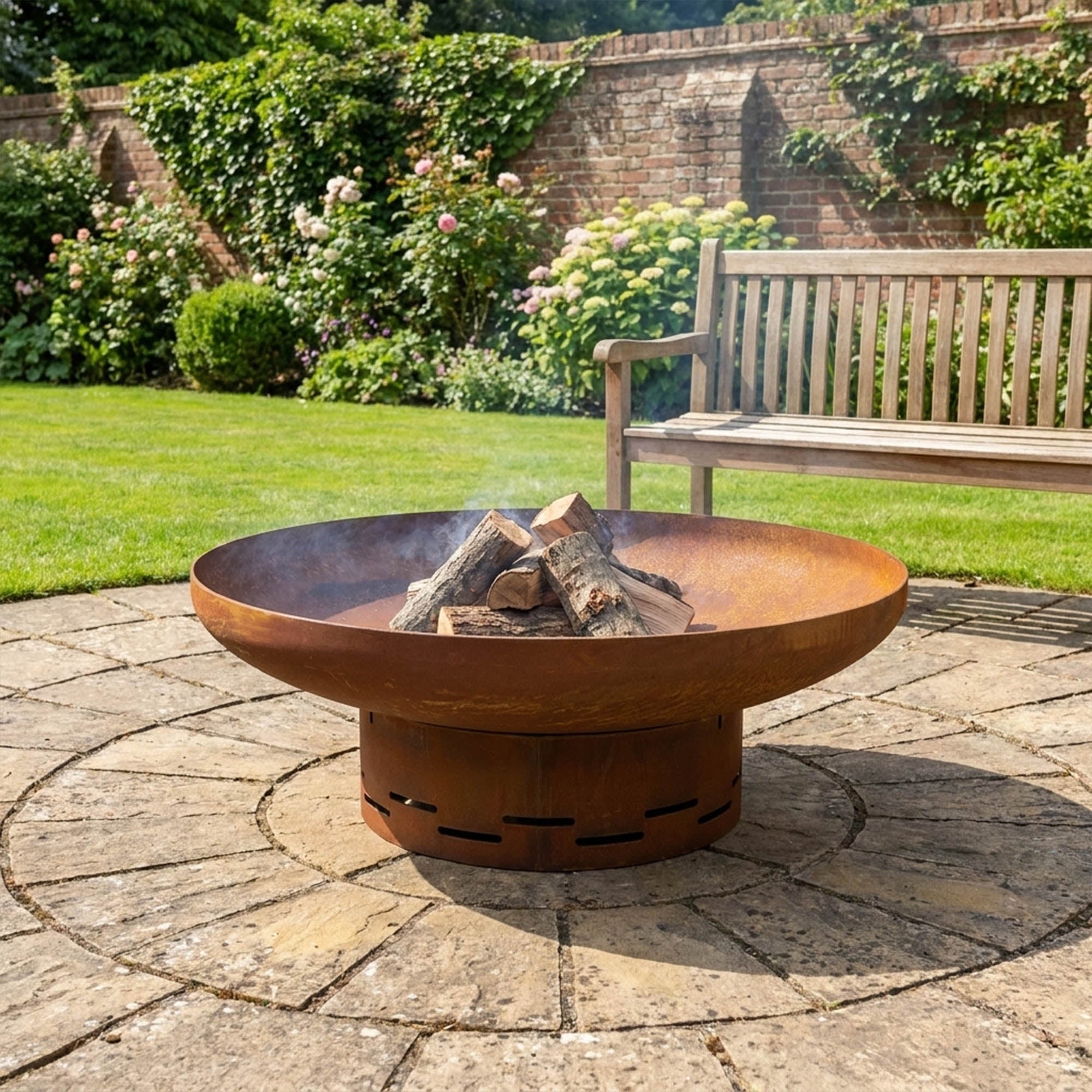 Heavy-Duty Pre-Rusted Metal Corten Steel Round Firepit