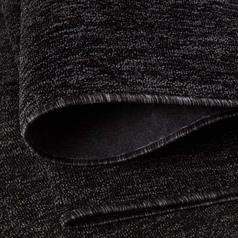 Flex Dark Grey Low Pile Solid  Rug
