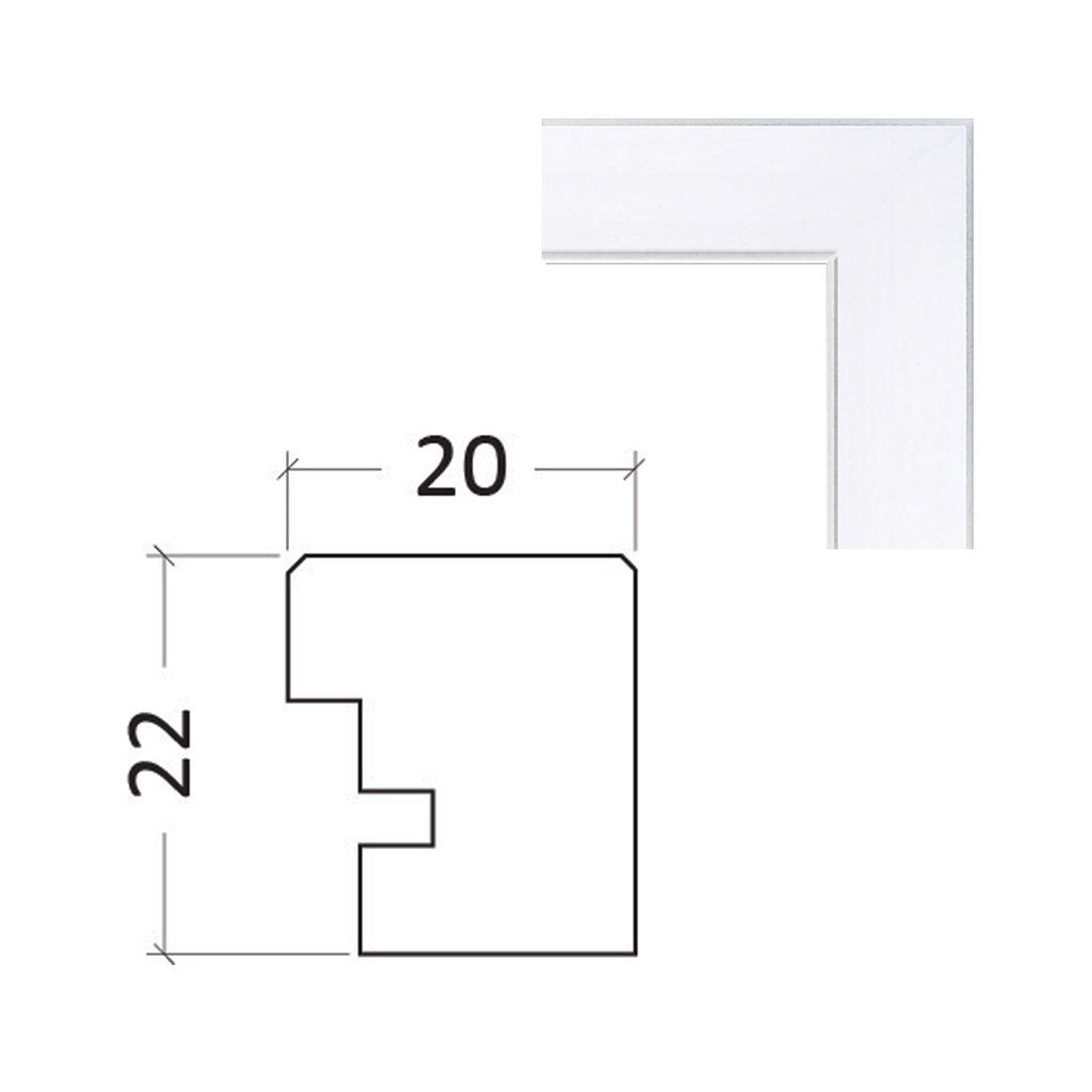 18x24 Inch Premium Poster Frame - White