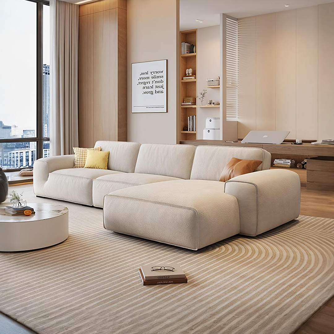 Freya Three Seater Corner Sofa, Suede