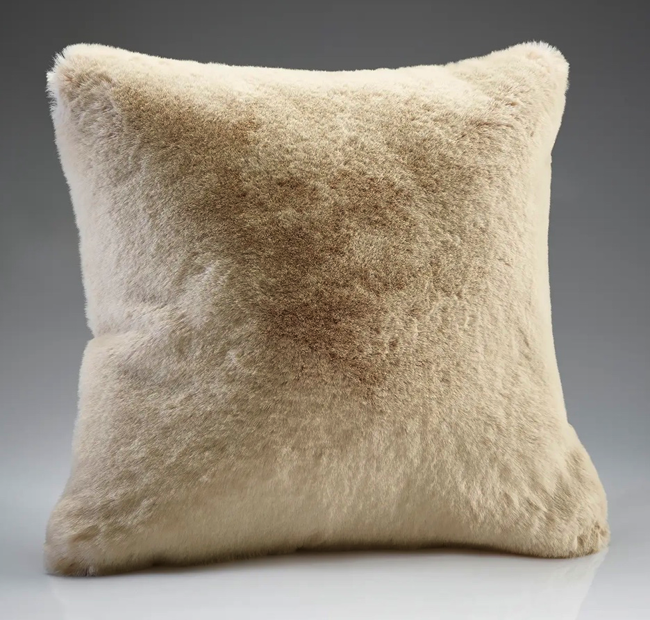 Frosted Vanilla Faux Fur Cushion