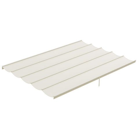 Outsunny Retractable Pergola Shade Cover, Replacement Canopy for 4 x 3 (m) Pergola, Retractable Roof, Cream White