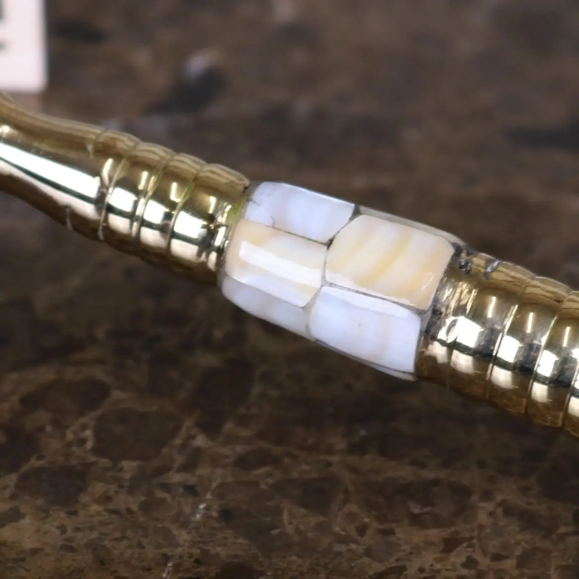 Garo Brass Magnifying Glass Mother of Pearl Vintage Style