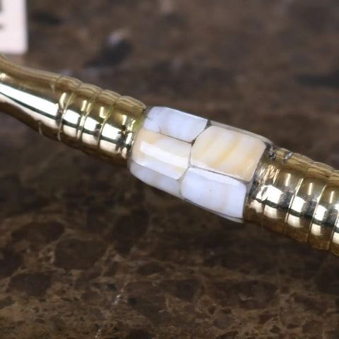 Garo Brass Magnifying Glass Mother of Pearl Vintage Style