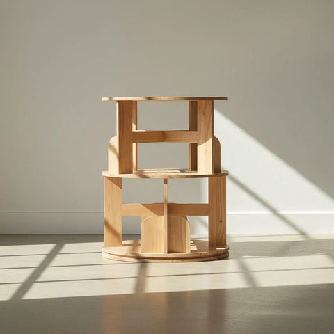 Wooden 360 Rotating Bookshelf