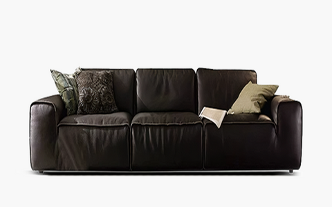 Glover Three Seater Sofa,Chair,Stool Black Leather