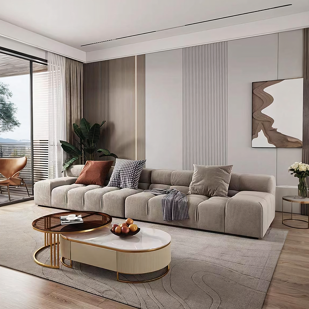 Grant Four Seater Sofa, Grey Velvet