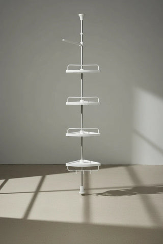 Triangle Telescopic Corner Shower Rack - 4-Tier Shower Storage Savings