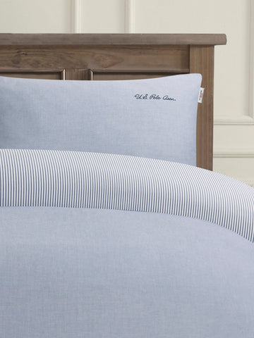 Pure Cotton Chambray Duvet Set True Navy