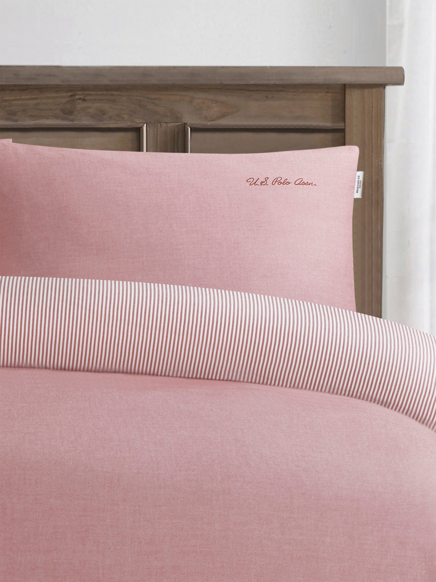 Pure Cotton Chambray Duvet Set Haute Red