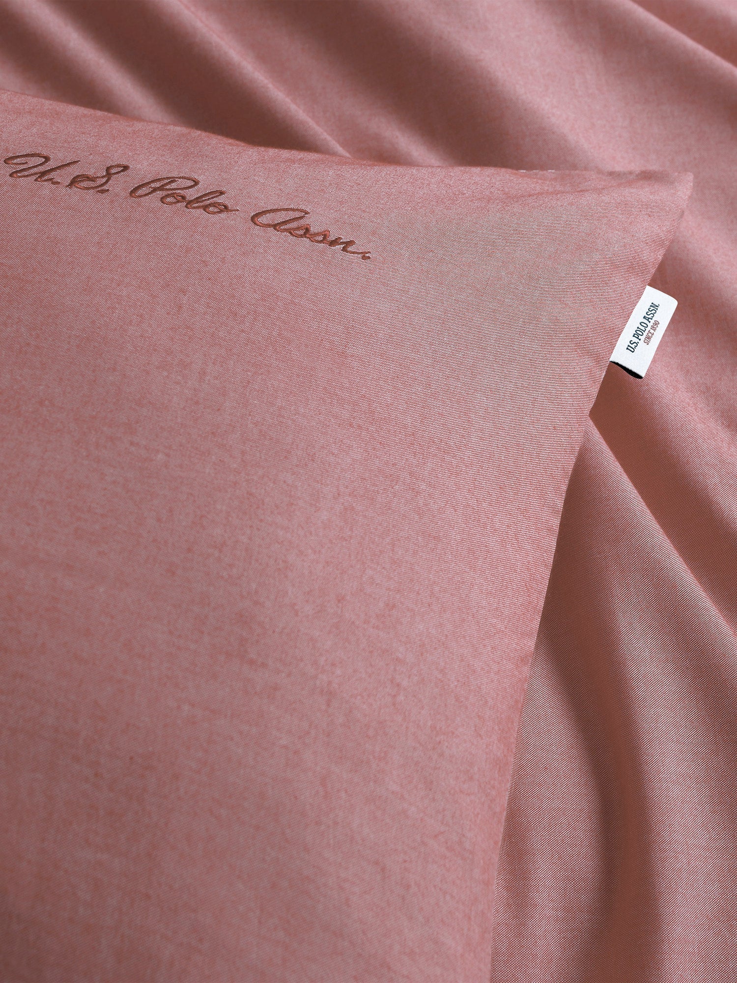 Pure Cotton Chambray Duvet Set Haute Red