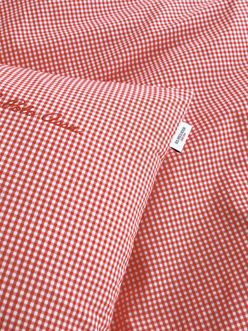 Pure Cotton Check Duvet Set Haute Red