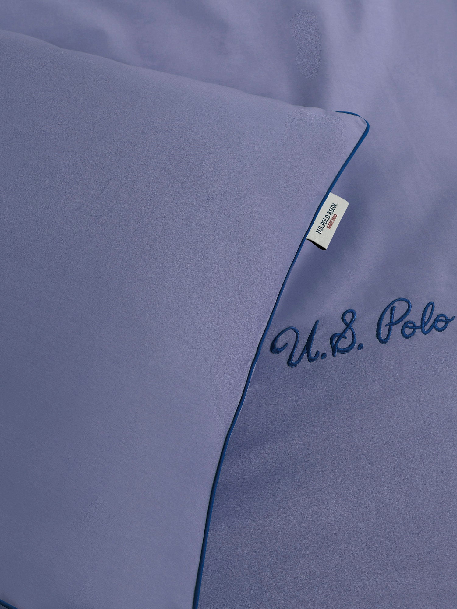 Pure Cotton Piped Duvet Set Dusk