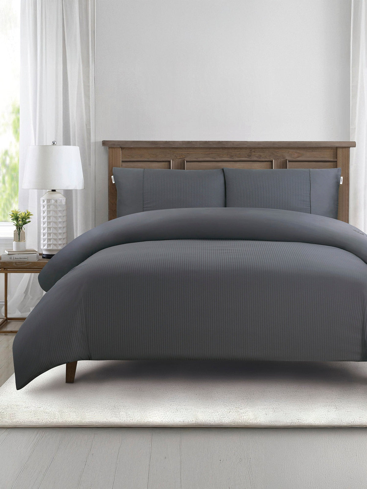 Pure Cotton Dobby Stripe Duvet Set Tornado