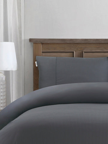 Pure Cotton Dobby Stripe Duvet Set Tornado