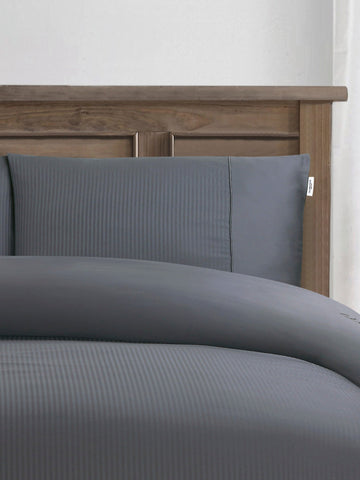 Pure Cotton Dobby Stripe Duvet Set Tornado