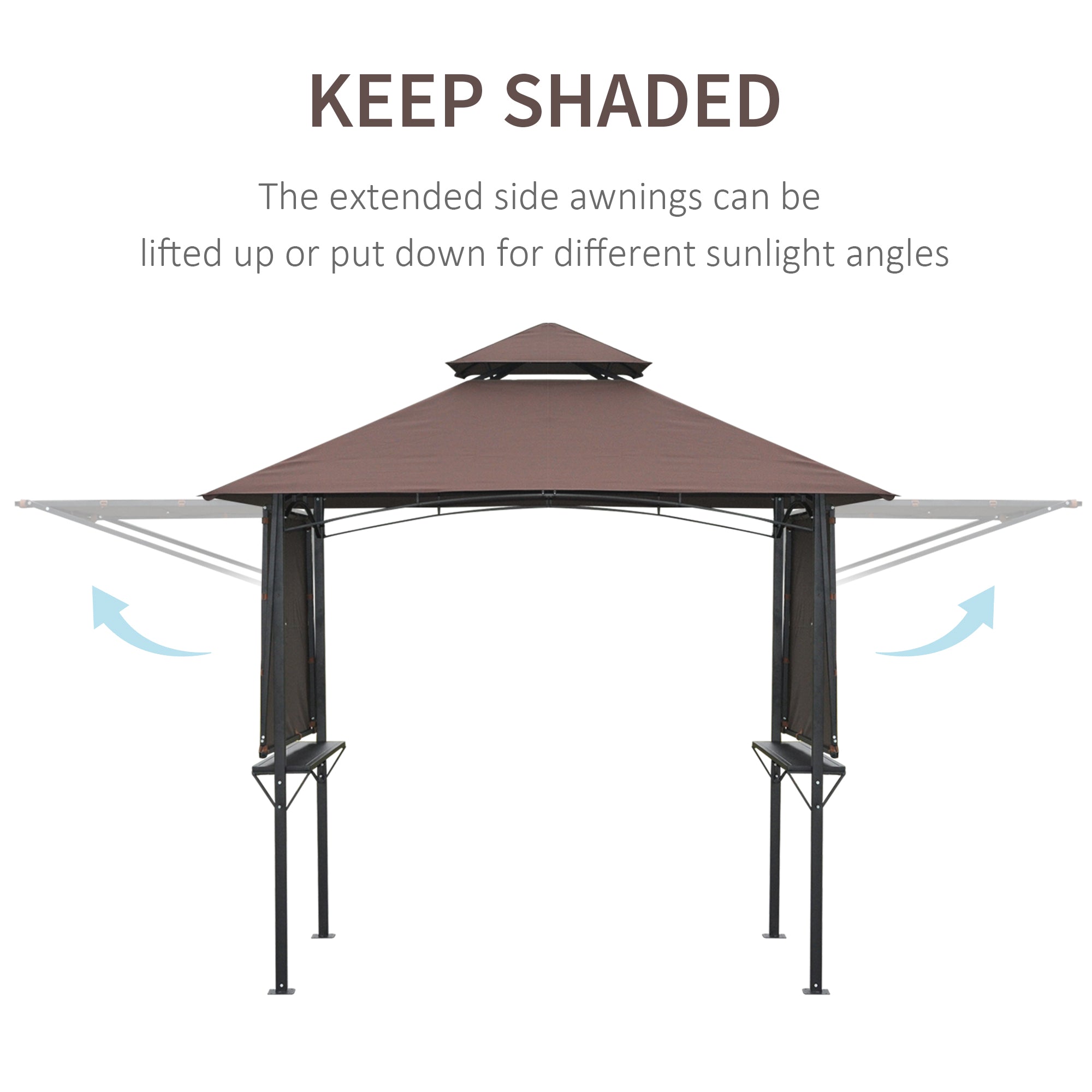 Outsunny 2.5 x 1.5m BBQ Tent Camping Picnic Gazebo Marquee Shelter Portable Waterproof