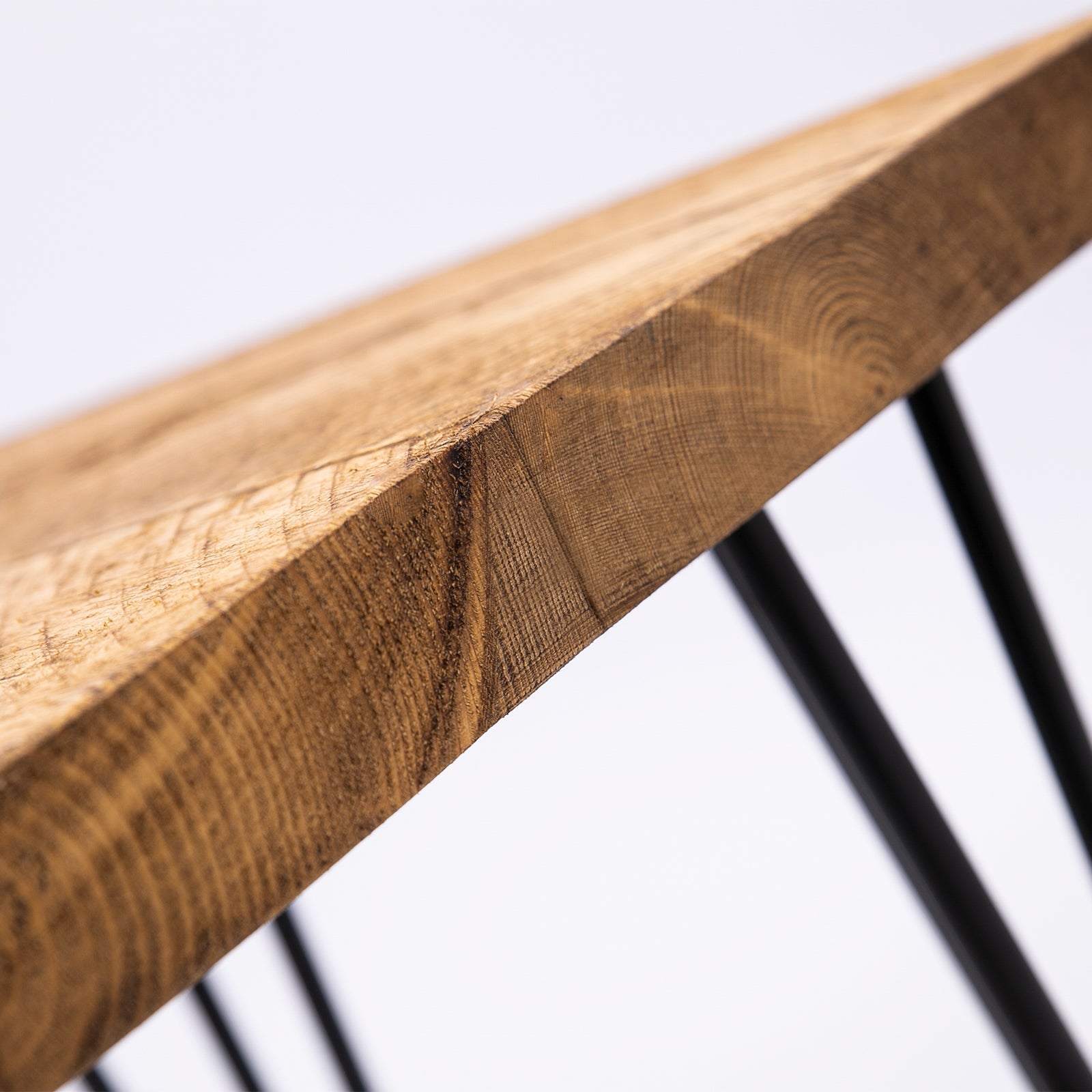 Hairpin Wooden Stool - Industrial Handmade Table Seat