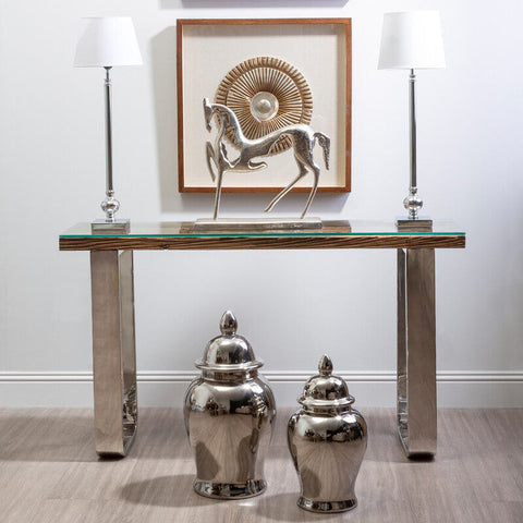 Kensington Townhouse Small Ceramic Silver Jar