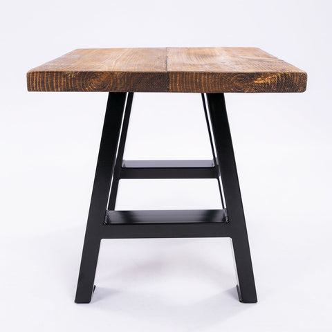 Handmade Solid Wooden Stool with Steel Legs