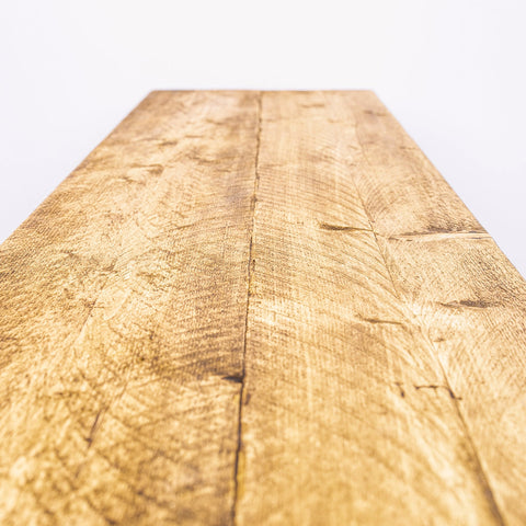 Handmade Wooden Table with Black Steel Legs – Perfect for Work Desk, Kitchen Bar