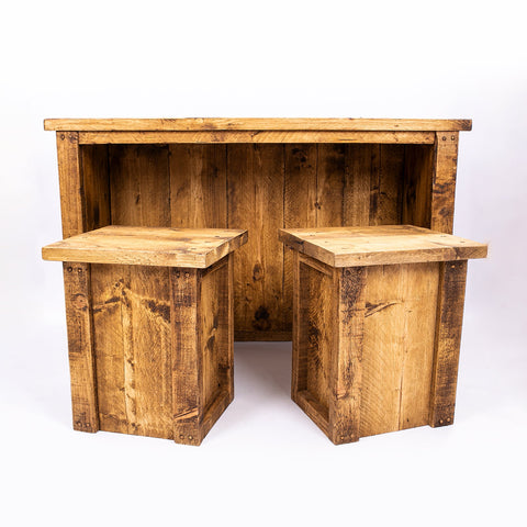 Horsham Breakfast Bar & Stools - Wooden Kitchen Island