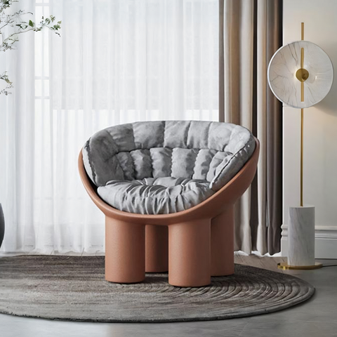 Hulda Armchair With Cushion, Brown