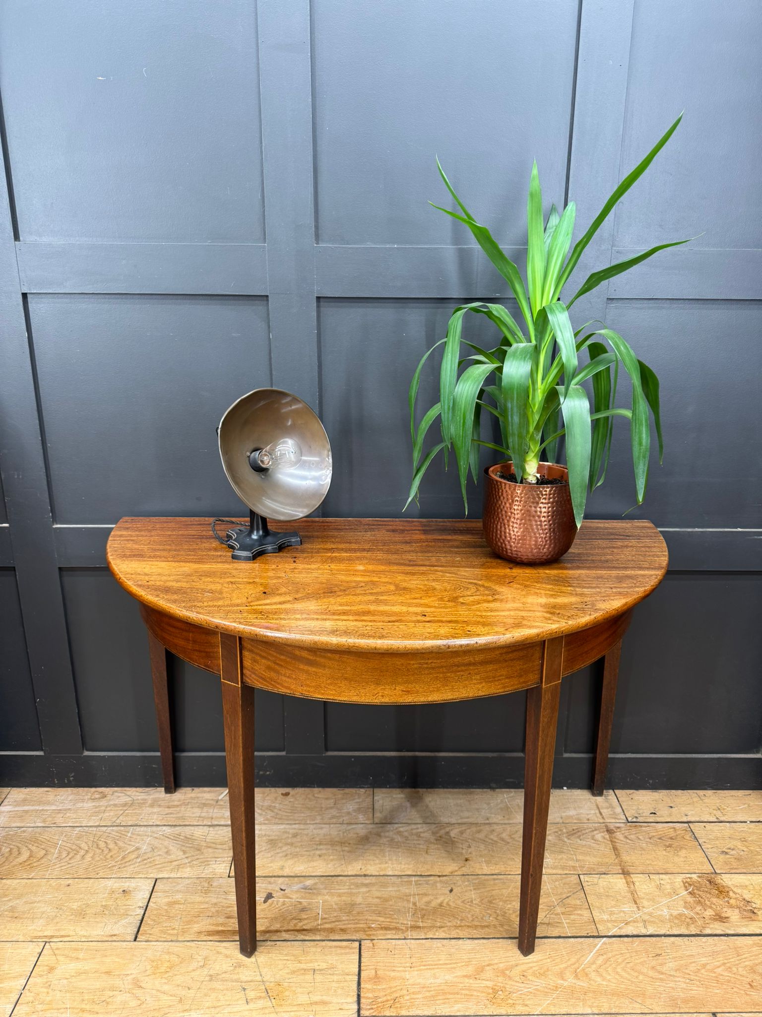 Antique Demi Lune Console Table Mahogany Hall Table Sideboard